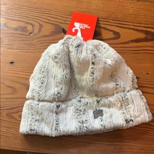 North face fur lander hat one size